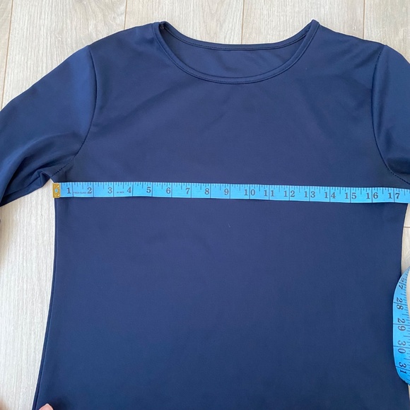 Navy Blue 3/4 Bell Sleeve Top - Picture 6 of 11